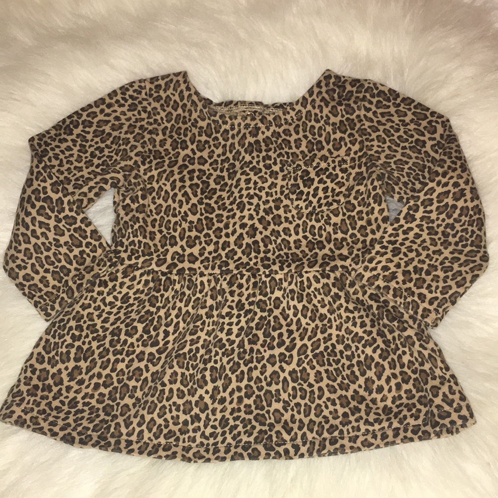 Carter’s toddler leopard print peplum top 18 month